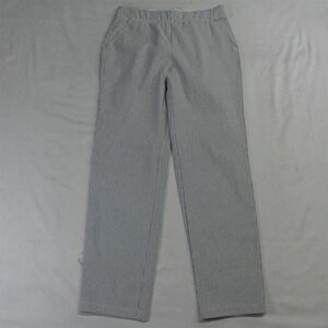 Max Studio‎ Medium Pull On White Gray Stripe Skinny Pockets Womens Dress Pants